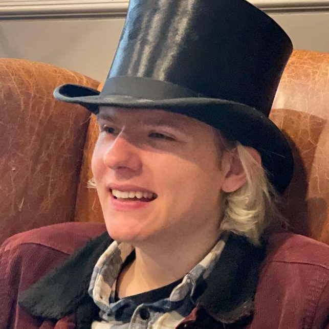 Me, wearing a goofy top hat.